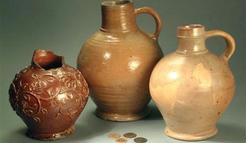 Drie kruiken muntvondst Amersfoort 1894