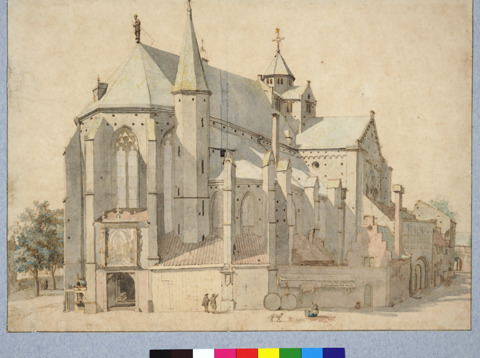 Exterieur van de Mariakerk: het koor en het transept uit het noordoosten