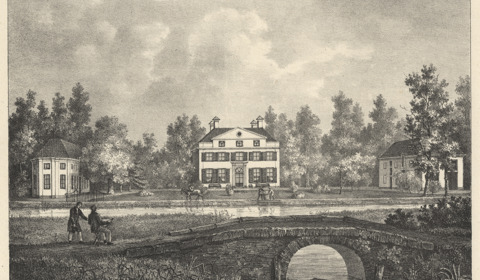 Voorgevel van het huis Queeckhoven aan de Vecht