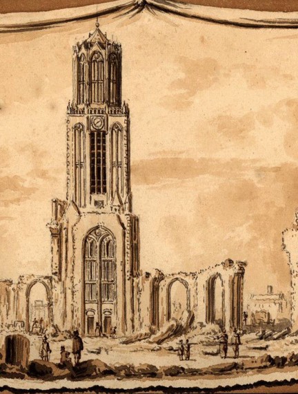 Ruïne Van Het Schip Van De Domkerk. Tekening Abraham Rademaker Ca. 1725.