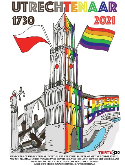 Actieposter Van Thirty030.Nl Om Gebruik Van Utrechtenaar Te Promoten.