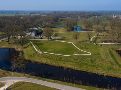Grebbelinie Bezoekerscentrum in vogelvlucht