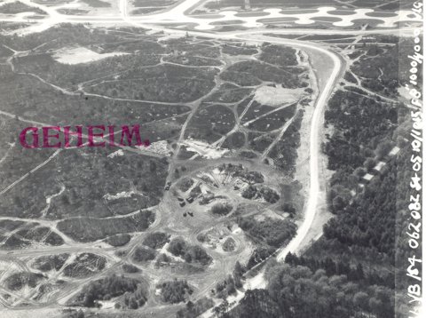 Luchtfoto van de vliegbasis Soesterberg