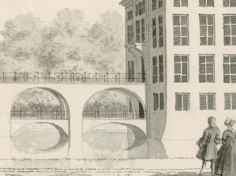 Gezicht op kasteel Amerongen vanaf het eiland.