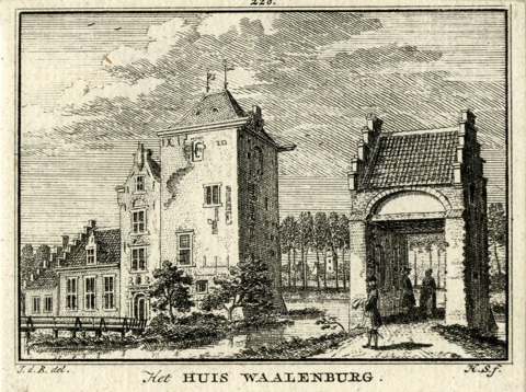 Walenburg prent poortgebouw