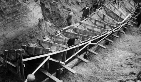 Opgegraven Utrechts Schip Klaar Voor Transport