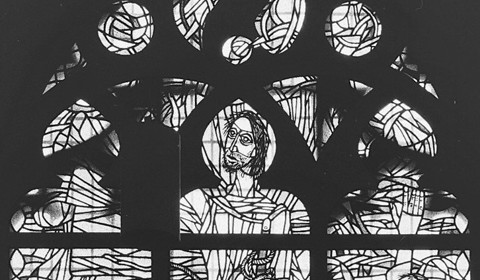 Close-up glas in lood Nicolaïkerk