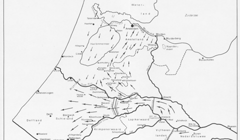 Overstromingsgebied dijkdoorbraak 1624