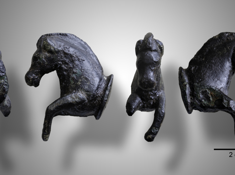 Handvat (van alle kanten) verbeeldt steigerend paard