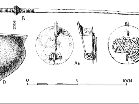 Vondsten uit vrouwengraf 256 te Rhenen