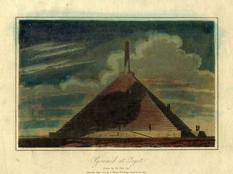 Gezicht op de Pyramide van Austerlitz kort na de bouw, medio 1804.