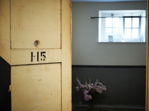 Reconstructie cel 115 waarin het bunkerdrama plaatsvond