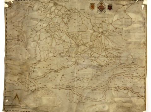 Kaart van de provincie Utrecht, omstreeks 1580