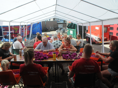 Veel tijd gaat er in de voorbereiding van Bloemencorso Leersum