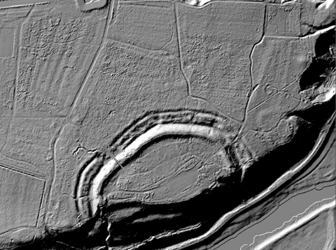 Hoogtekaart van de nederzetting Heimenberg