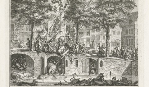 Plundering van het huis van A.M. van Arssen te Amsterdam, 1748