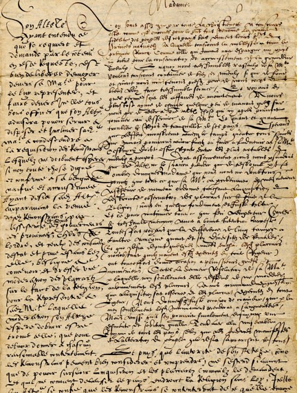 Smeekschrift der edelen, handschrift