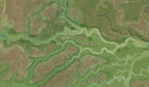 Satellietbeeld Romeinse Limes Nederland