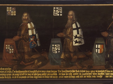 Het eerste paneel in de reeks landcommandeursportretten van de Ridderlijke Duitsche Orde