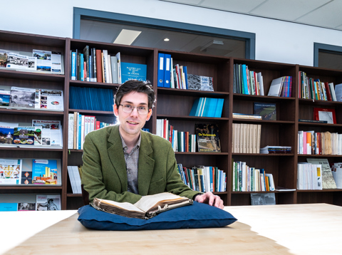 Wouter van Dijk in het Regionaal Historisch Centrum Vecht en Venen