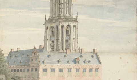 Gezicht Op Het Paleis Van Frederik V Van De Palts En De Sint Cunerakerk Te Rhenen Thoren Der Stadt Rheenen Coninx Van Bohemen Sijn Hoff