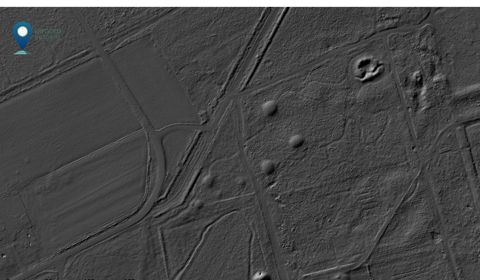 Hoogtekaart van de grafheuvels bij Drakenstein (ingezoomd)