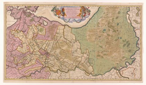 Kaart van de provincie Utrecht en de Veluwe