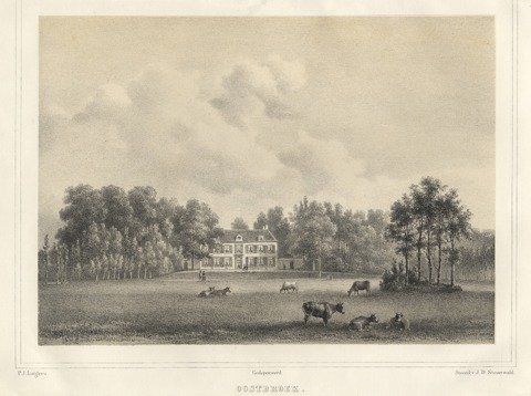 Voorgevel van het huis Oostbroek bij De Bilt