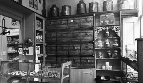 Interieur van de banketbakkerij 'Den Dubbelden Arend'