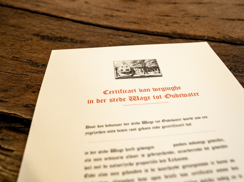 Certificaet van Weginghe