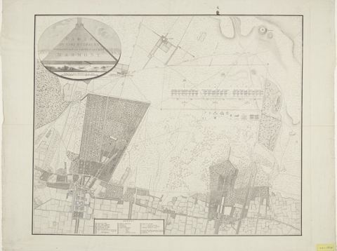 Kaart met het legerkamp bij Zeist