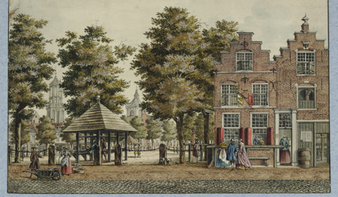 Gezicht uit het noordwesten op het Vredenburg