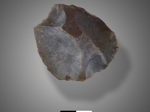 Een afslagkern van de Neanderthalers.