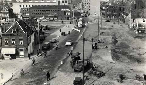De in aanleg zijnde St. Jacobsstraat