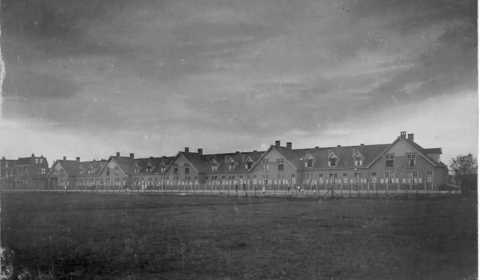 Gezicht op de nieuw aangelegde Croesestraat te Utrecht