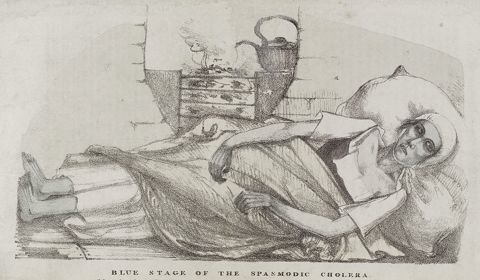 Meisje dat aan cholera lijdt
