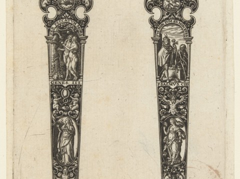 Ontwerp van het heft door Johann Theodor de Bry