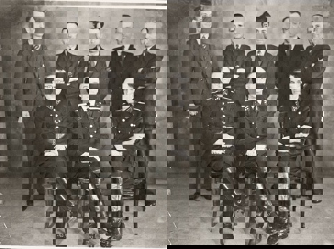 Vijf Utrechtse rechercheurs die tot taak hadden Joden op te sporen en te arresteren