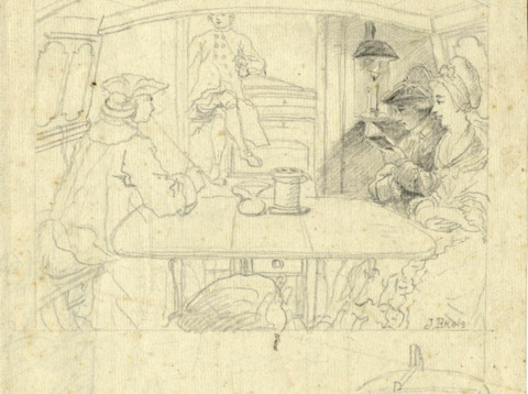 De roef van de trekschuit Utrecht-Amsterdam