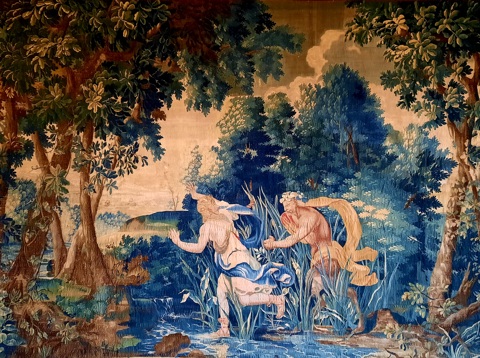 Wandtapijt Pan en Syrinx