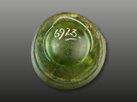 Achteraanzicht glazen applique