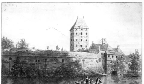 De Plompetoren en de uitmonding van de Plompetorengracht