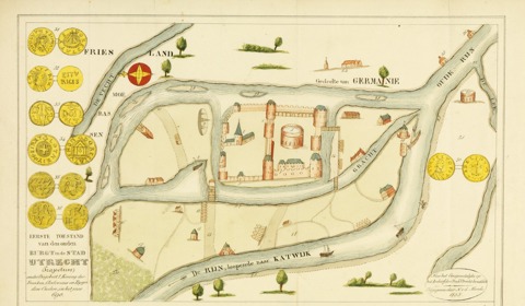 Plattegrond van de burcht Trecht