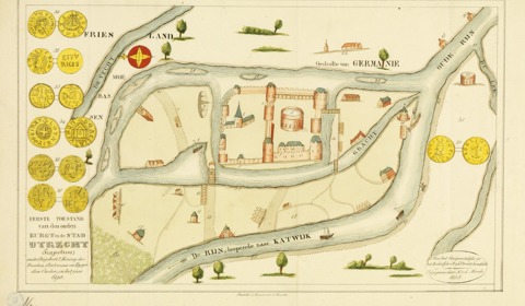 Plattegrond van de burcht Trecht
