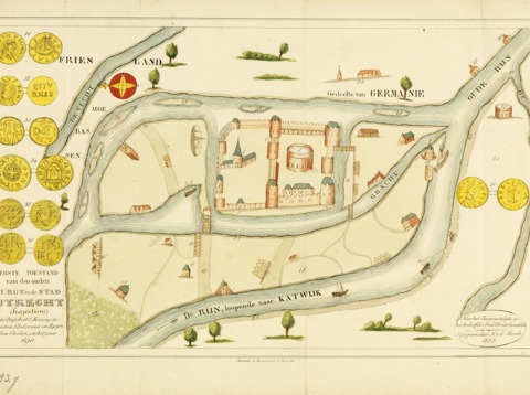 Plattegrond van de burcht Trecht