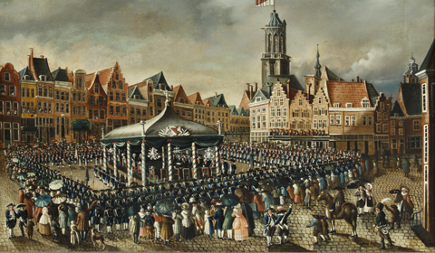 Eedsaflegging op het regeringsreglement op de Neude 1786
