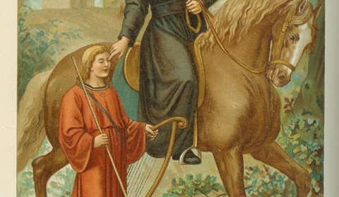 De heilige Liudger geneest de blinde zanger Bernlef