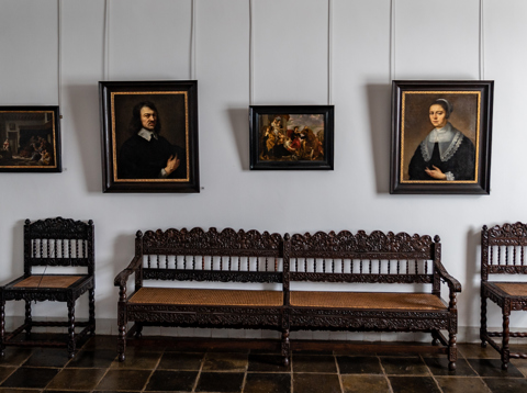 Binnen het Museum Hofje van Mevrouw Van Aerden