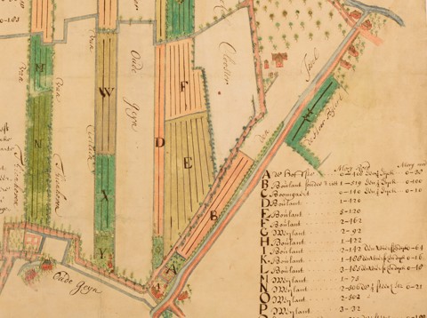 Kaart van 't Gein in 1660