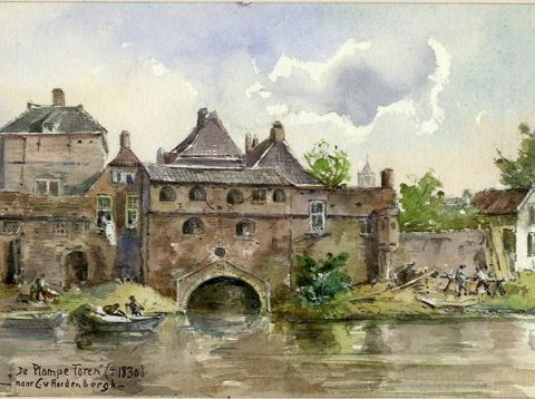 De uitmonding van de Plompetoren